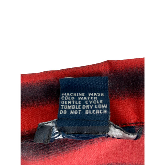 OSCAR MISA Mens Size Large Button-up Shirt Cowboy Sunset Print Rodeo Western - Picture 6 of 6